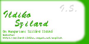 ildiko szilard business card